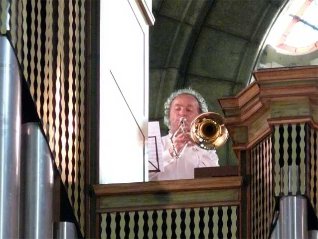 Gap, les "Mardis de l’orgue" à la cathédrale : Jean-Michel Bardet (trombone), également curé de cette paroisse (14 août 2007)