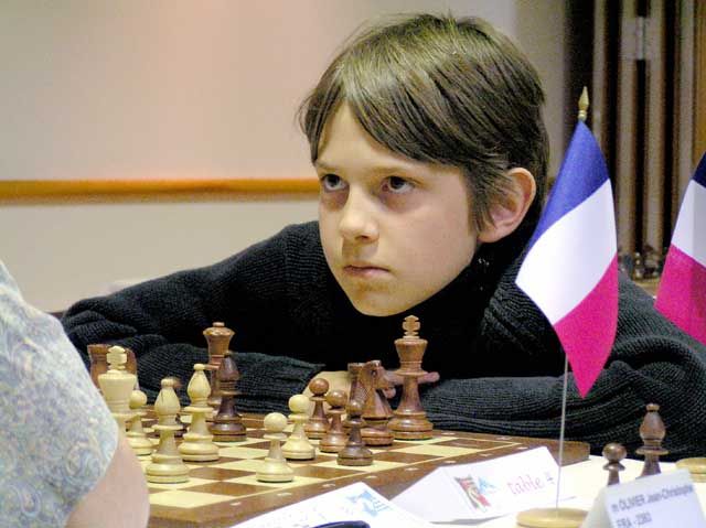 Jules Moussard, partie contre Jean-Christophe Olivier, 1er Open international d’échecs de Gap, 2007