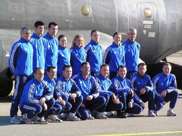 Equipe de France militaire de parachutisme, basée à Gap-Tallard (janvier 2007)