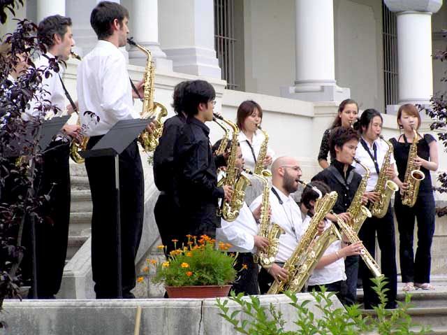 Gap, Université européenne de saxophone 2007, concert dans le jardin du couvent de la Providence