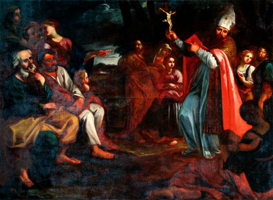 Saint Arnoux prêchant, tableau de Louis Court, 1716