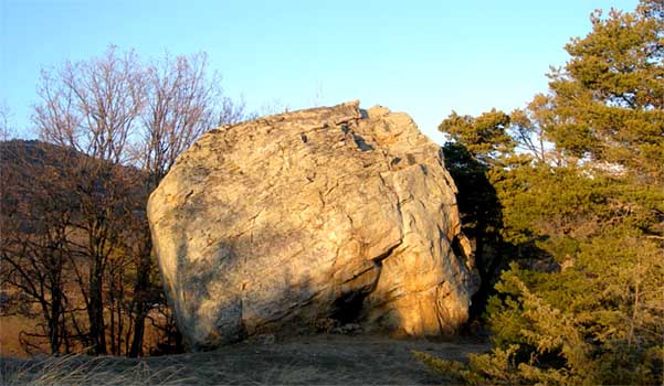 Bloc erratique de Peyre Ossel - la 'pierre aux oiseaux' - (Gap / Hautes-Alpes)