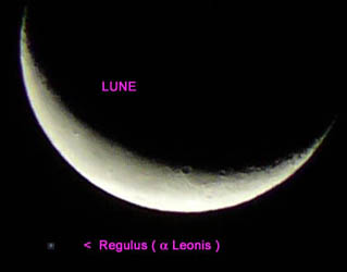 détail sur Lune-Regulus, 07/10/2007, 3 h 50 UTC