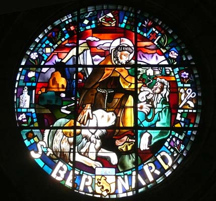 vitrail de Saint-Bernard, cathédrale de Gap