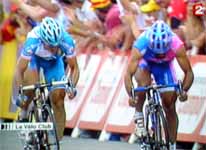 Arrive tape Montlimar-Gap, Tour de France 2006, d'aprs image TV France 2