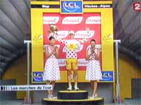 Arrive tape Montlimar-Gap, Tour de France 2006, d'aprs image TV France 2